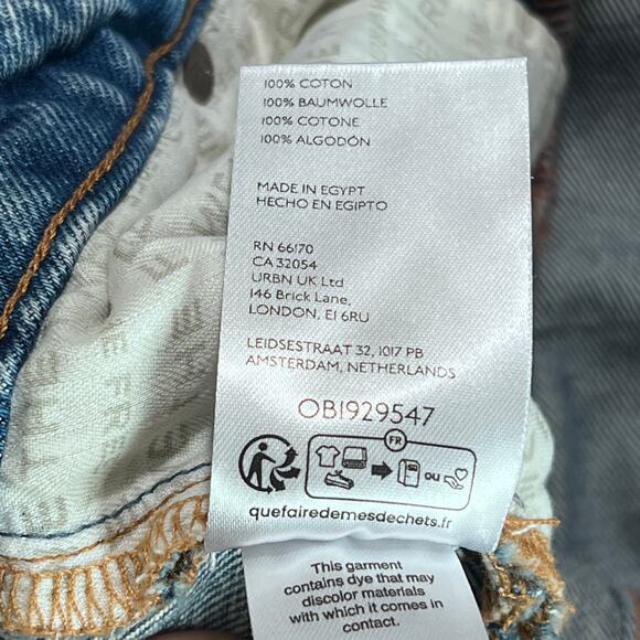 We The Free Deep Trance Boyfriend Jeans 29 NWT Light Wash High Rise - Picture 5 of 12